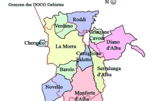 Karte der DOCG Barolo